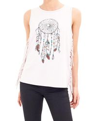 Brave Soul - Catch Sleeveless T Shirt Casual Regular Fit Cotton Lace Up Tee - Lyst