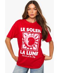 Boohoo - Le Soleil La Lune Printed T-Shirt - Lyst