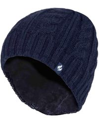 Heat Holders - Ladies Cable Knit 3.4 Tog Fleece Lined Thermal Winter Hat - Lyst