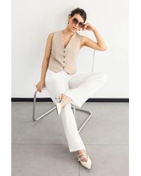 Hiccup - Striped V-Neck Sleeveless Waistcoat - Lyst