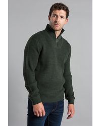 Kensington Eastside - Waffle Knit Jumper With 1/4 Zip Funnel Neck - Lyst