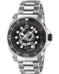 Gucci - Ya136218 Zwarte Slangenwijzerplaat Herenhorloge - Lyst