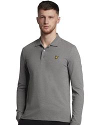 Lyle & Scott - Long Sleeve Collared Polo Shirt - Lyst