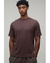 BoohooMAN - Essential Regular Fit Waffle T-Shirt - Lyst