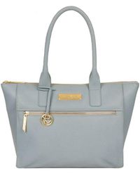 Pure Luxuries - 'Faye' Cashmere Leather Tote Bag - Lyst