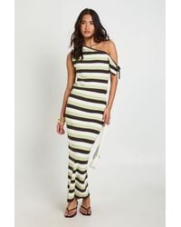 Boohoo - Knitted Asymmetric Shoulder Top And Maxi Skirt Co-Ord - Lyst