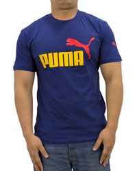 PUMA - T Shirt Essentials Logo Crew Neck Pullover Short Sleeve Casual Cotton - Lyst