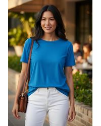 Secret Label - Relaxed Linen Blend T-Shirt - Lyst