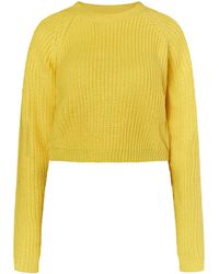 myMo - Kurzer Strickpullover Damen - Lyst