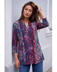 Roman - Textured Burnout Print Shirt - Lyst