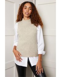 Threadbare - 'Hazel' Crew Neck Knitted Vest - Lyst