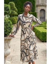 Roman - Abstract Print Buttoned Shirt Dress - Lyst