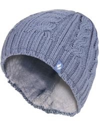 Heat Holders - Ladies Cable Knit 3.4 Tog Fleece Lined Thermal Winter Hat - Lyst