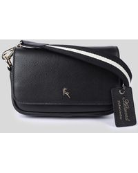 Ashwood Leather - 'Eleganza Milano' Real Flapover Crossbody Bag - Lyst