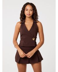 Pink Vanilla - Buckle Halter Neck Top - Lyst