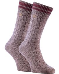 Farah - 2 Pack Thick Cotton Chunky Knitted Formal Boot Socks - Lyst