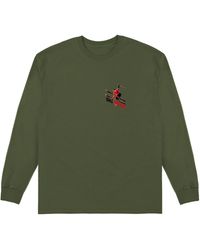 Park Fields - Pierce Archive Ski Style Graphic Sweatshirt Khaki - Lyst