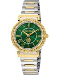 Roberto Cavalli - Stainless Steel Two Tone Color Watch - Lyst