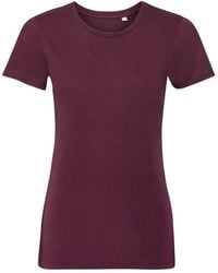 Russell - Ladies Organic Short-Sleeved T-Shirt Cotton - Lyst