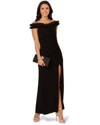 Adrianna Papell - Jersey Ruffle Trim Gown - Lyst