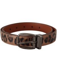 Dolce & Gabbana - Luipaard Relief Lederen Gesp Riem - Lyst