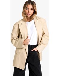 Boohoo - Extreme Lapel Oversized Open Blazer - Lyst