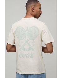 BoohooMAN - Regular Coca Cola Tennis License Print T-Shirt - Lyst