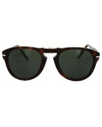 Persol - Wrap Havana Crystal Sunglasses - Lyst