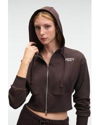 Grimelange - Hooded Crop Zip Sweatshirt - Lyst