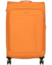 Infinity Leather - Lightweight Suitcase 4 Wheel Luggage Travel Cabin Tsa Soft Bag - Lyst