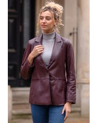 Ashwood Leather - 'Lucia' Real Fashion Single Breasted Blazer - Lyst