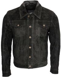 Infinity Leather - Trucker Goat Suede Shirt Jacket - Lyst