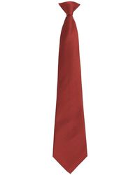 PREMIER - Adult Colours Fashion Plain Clip-On Tie - Lyst