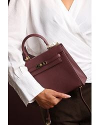 Where's That From - Wheres 'Lluvia' Top Handle Satchel Mini Tote Bag With Turn-Lock Closure - Lyst