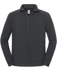 Fruit Of The Loom - Adult Iconic Premium Sweat Jacket (Light Graphite) - Lyst