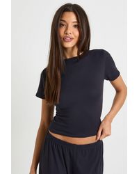 Boohoo - Ultra Soft Short Sleeve Fitted Top - Lyst