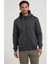 Mountain Warehouse - 'Nevis' Fur Lined Hoodie Adjustable Hood Soft Fleece Warm Cosy Jumper - Lyst