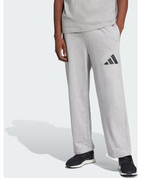 adidas - Essentials Wide Leg 3 Bar Logo Pants - Lyst