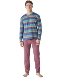 J&j Brothers - Jjb12 Long Sleeve Round Neck Cotton Pajamas - Lyst