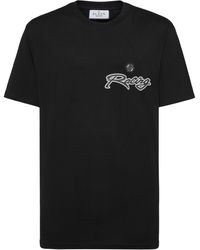 Philipp Plein - T-Shirt Round Neck Ss Stripes Hexagon - Lyst