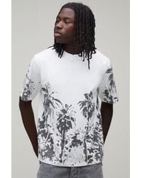 BoohooMAN - Regular Contrast Palm Print T-Shirt - Lyst