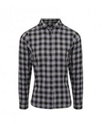 PREMIER - Ladies Mulligan Check Long Sleeve Shirt (Steel/ - Lyst