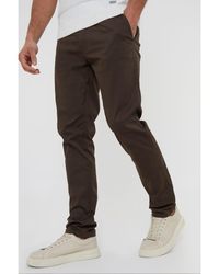 Threadbare - 'Castello' Cotton Slim Fit Chino Trousers With Stretch - Lyst
