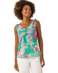 Roman - Floral Spot Printed Vest Top - Lyst