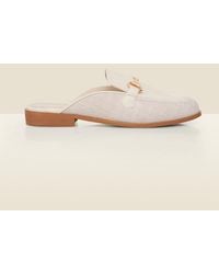 Sosandar - Ecru Snaffle Trim Mule Loafer - Lyst