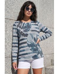 Roman - Floral Stripe Print Top - Lyst