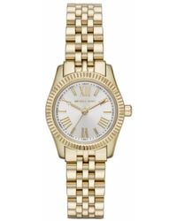 Michael Kors - Mk3229 Dames Gouden Petite Lexington Horloge - Lyst