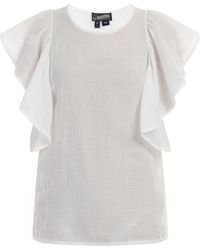 Dreimaster - Blouse Shirt Dames Wolwit - Lyst