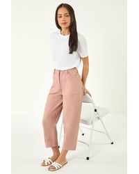 Roman - Petite Pocket Front Cropped Jeans - Lyst