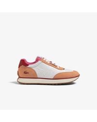 Lacoste - L-spin Trainers Voor In Wit Roze - Lyst